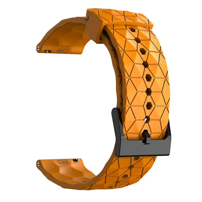 20mm 22mm Sport Silicone Watchband Watch Strap Black Men Waterproof Diving Rubber Wrist Band Football Grain Bracelet Accessories