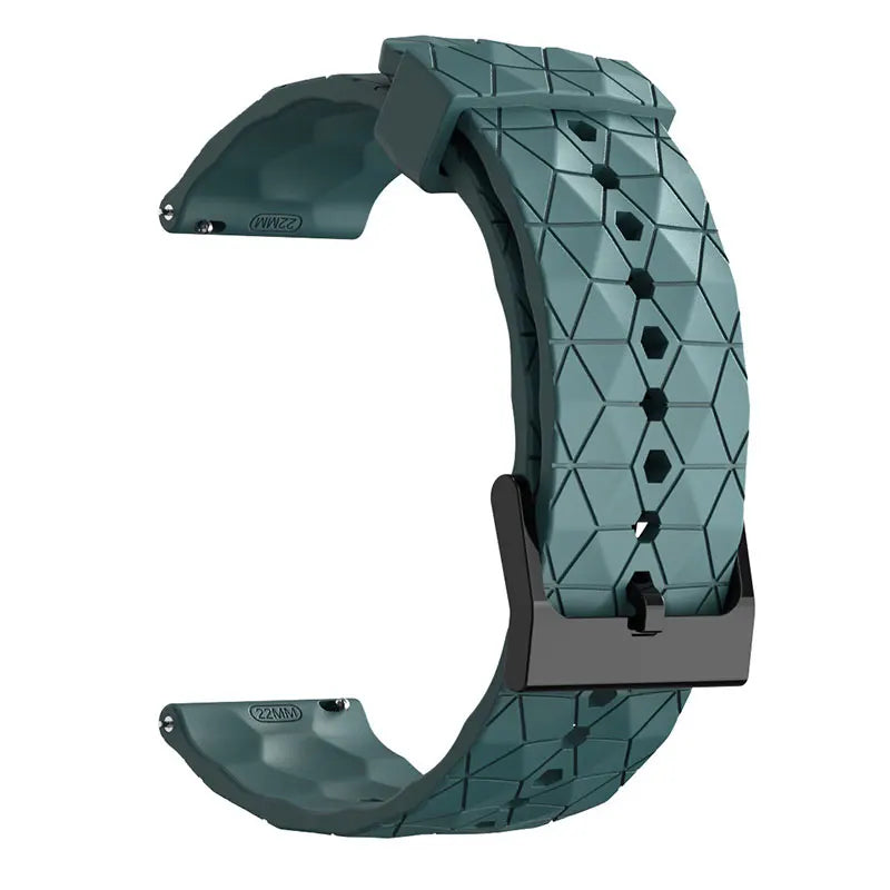 20mm 22mm Sport Silicone Watchband Watch Strap Black Men Waterproof Diving Rubber Wrist Band Football Grain Bracelet Accessories