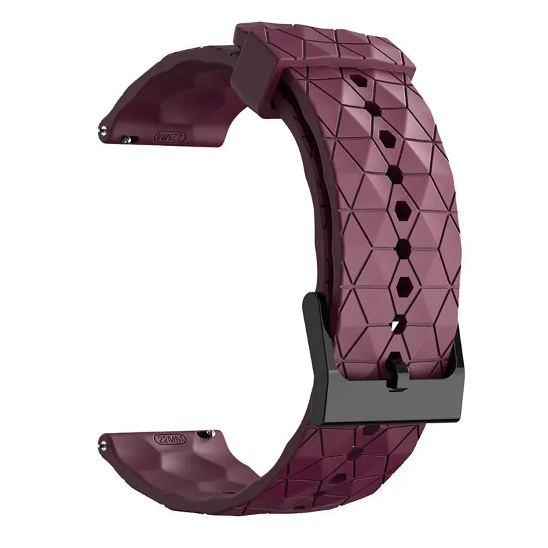 20mm 22mm Sport Silicone Watchband Watch Strap Black Men Waterproof Diving Rubber Wrist Band Football Grain Bracelet Accessories