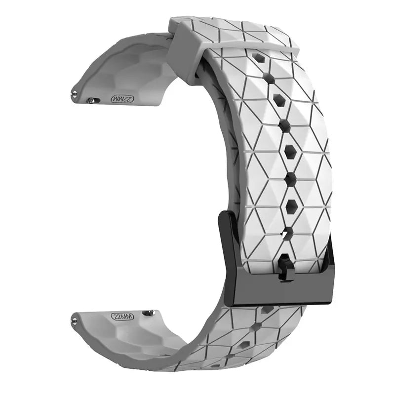 20mm 22mm Sport Silicone Watchband Watch Strap Black Men Waterproof Diving Rubber Wrist Band Football Grain Bracelet Accessories