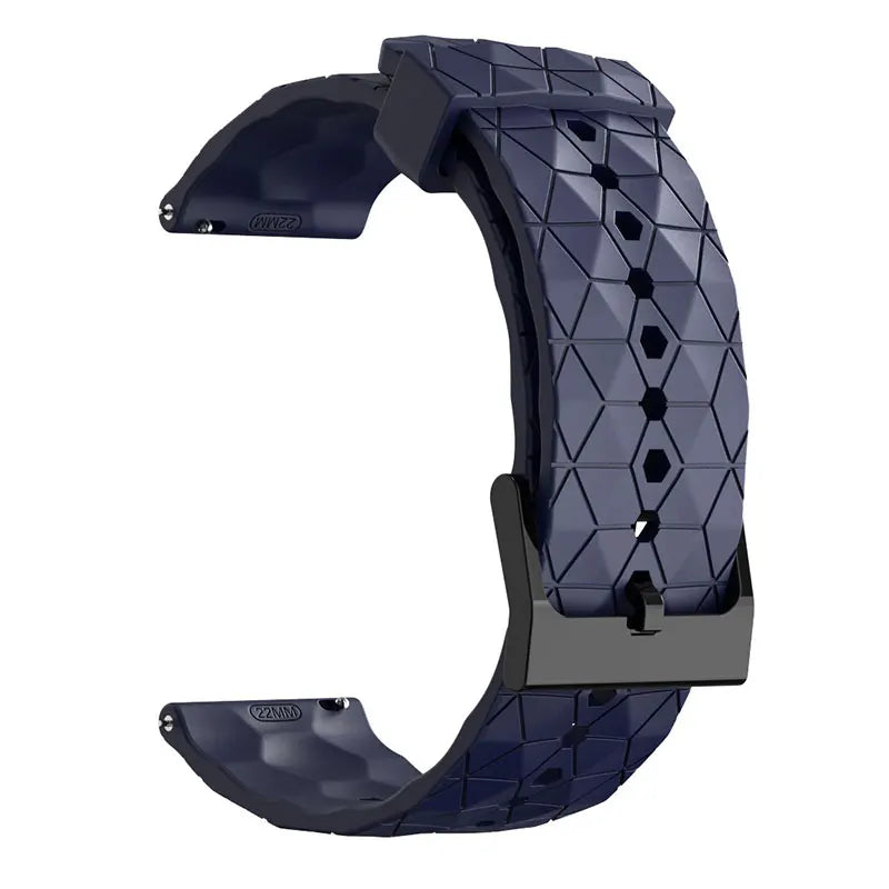20mm 22mm Sport Silicone Watchband Watch Strap Black Men Waterproof Diving Rubber Wrist Band Football Grain Bracelet Accessories