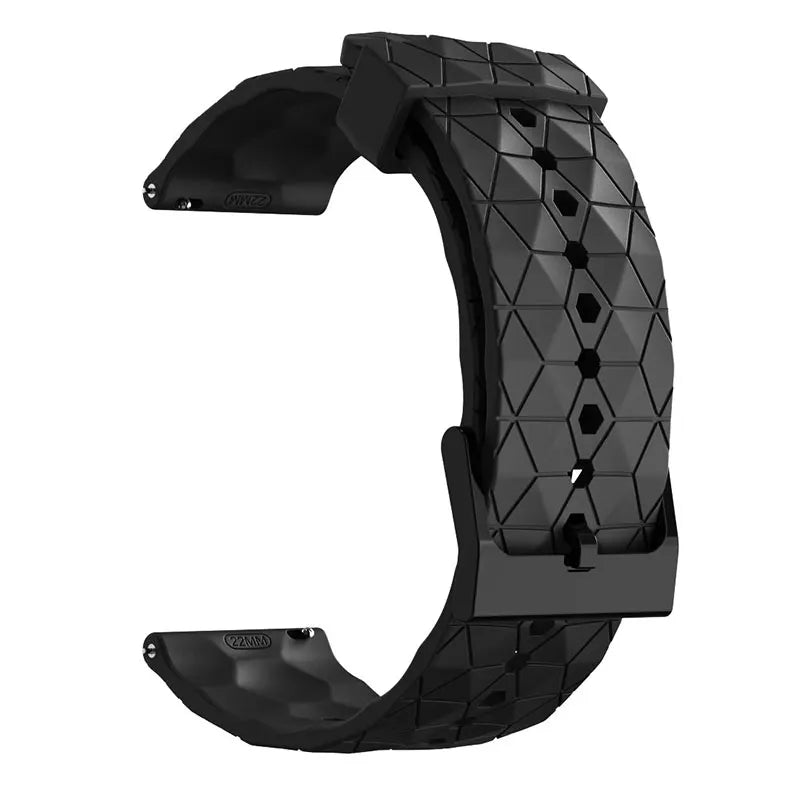 20mm 22mm Sport Silicone Watchband Watch Strap Black Men Waterproof Diving Rubber Wrist Band Football Grain Bracelet Accessories