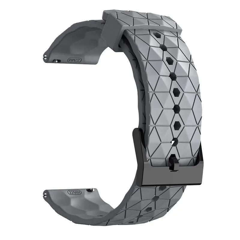 20mm 22mm Sport Silicone Watchband Watch Strap Black Men Waterproof Diving Rubber Wrist Band Football Grain Bracelet Accessories